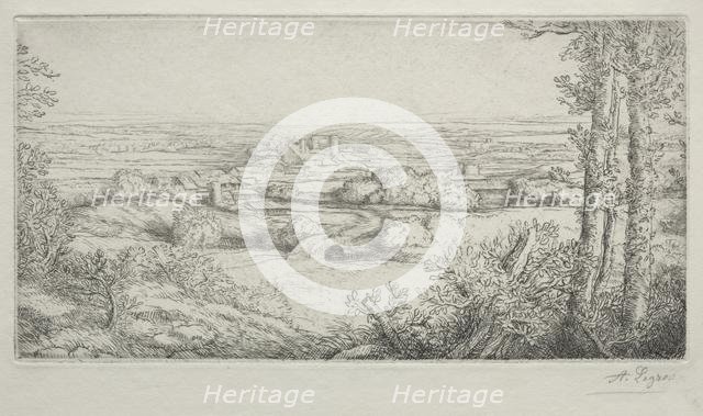 A Valley in Burgundy (Une Vallée en Bourgogne). Creator: Alphonse Legros (French, 1837-1911).