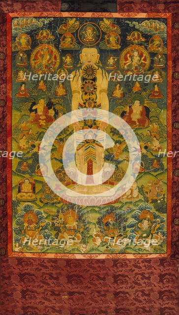 Cosmic Man with Diagrams of Newar Yogic Six Chakra Transformation, c19th century. Creator: Anon.