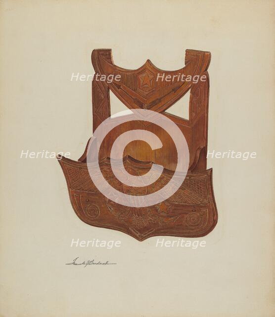 Hanging Comb Rack, c. 1939. Creator: Frank Budash.