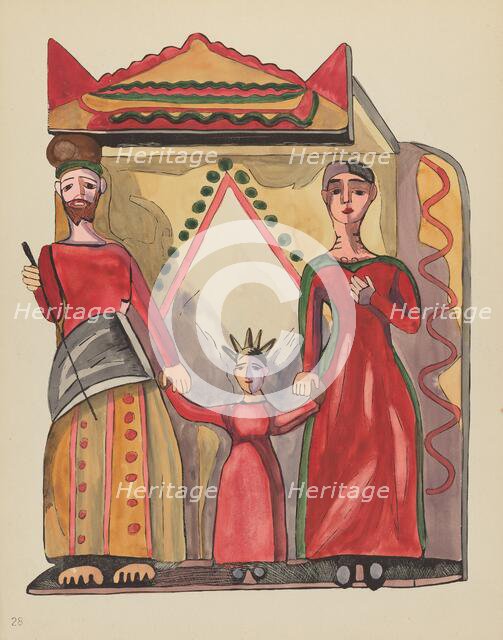 Plate 28: The Holy Family: From Portfolio "Spanish Colonial Designs of New Mexico", 1935/1942. Creator: Unknown.