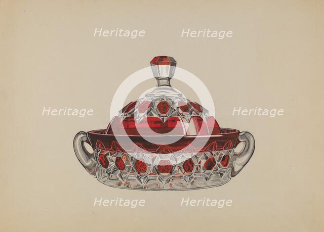 Butter Dish, c. 1936. Creator: Dorothy Posten.