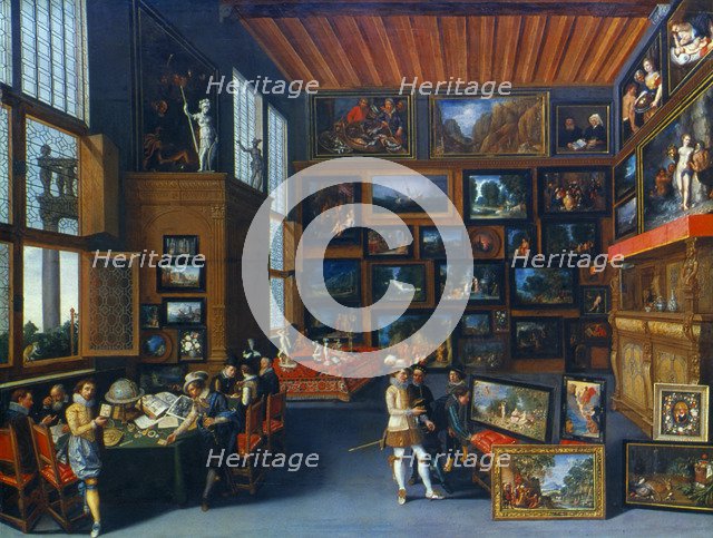 'Cognoscenti in a Room hung with Pictures', c1620. Artist: Anon