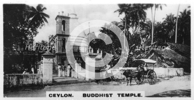 Buddhist Temple, Ceylon, c1925. Artist: Unknown