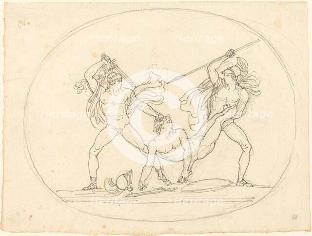 Two Ancient Warriors Fighting over a Dead Comrade. Creator: Bartolomeo Pinelli.