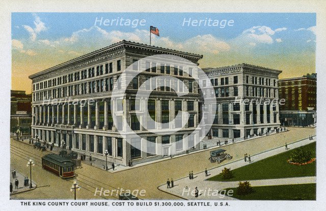 King County Courthouse, Seattle, Washington, USA, 1916. Artist: Unknown