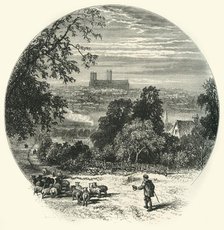 'Lincoln, from Canwick Hill', c1870.
