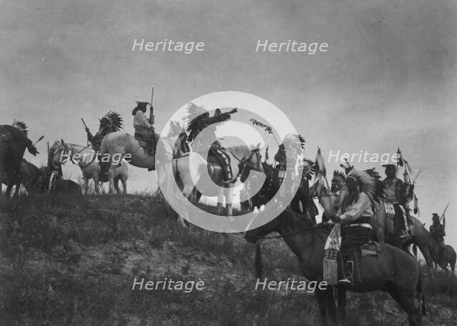 Planning a raid, c1907. Creator: Edward Sheriff Curtis.