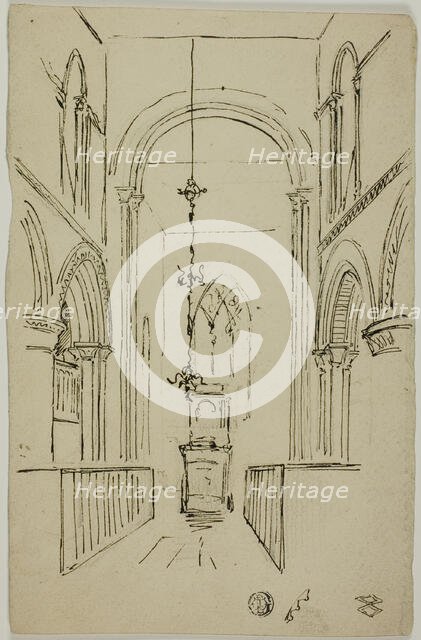 Interior of a Cathedral, n.d. Creator: Unknown.