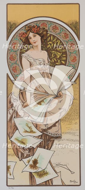 Champenois Calendar, ca 1897. Creator: Mucha, Alfons Marie (1860-1939).