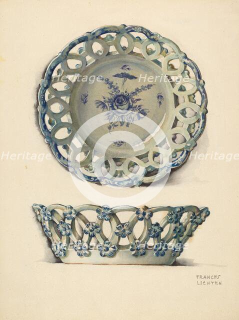 Fruit Basket, c. 1936. Creator: Frances Lichten.