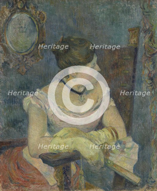 Mette Gauguin in Evening Dress, 1884. Creator: Paul Gauguin.