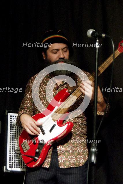 Theo Pascal, Carmen Souza's Silver Messengers, Verdict Jazz Club, Brighton East Sussex, 2019. Creator: Brian O'Connor.