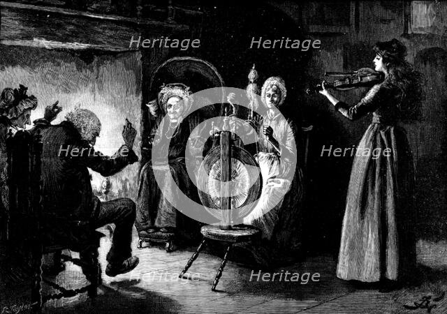 Justinian yielded himself wholly to the influence of the tune...beating time with one foot, 1890. Creator: R. Taylor.