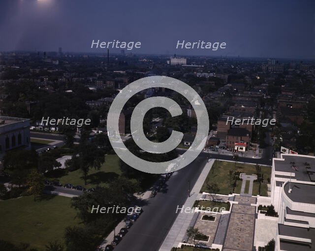 Looking east toward Rackham Building, Detroit, Mich. , 1942. Creator: Arthur S Siegel.