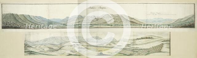 Panorama of the Biedouw and Cuinjis Mountains, c.1778-1779. Creators: Robert Jacob Gordon, Johannes Schumacher.