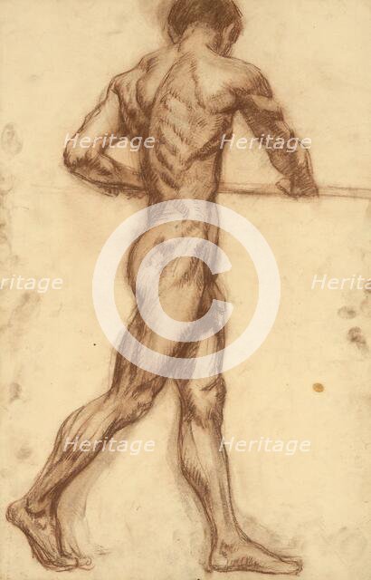 Study of a man at a horizontal bar, 1910-1920. Creator: Emil Alexay-Olexák.