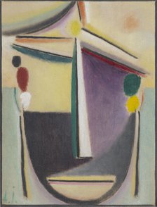 Abstract Head: Black-Yellow-Purple, c. 1922. Creator: Javlensky, Alexei, von (1864-1941).