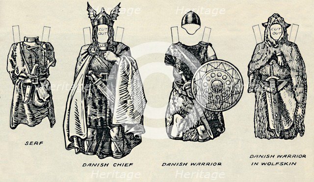 'The Gallery of British Costume: The Dress of Danes & Later Anglo-Saxons', c1934. Artist: Unknown.