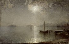 Maritime Landscape in Moonlight, 1888. Creator: Alfred Wahlberg.