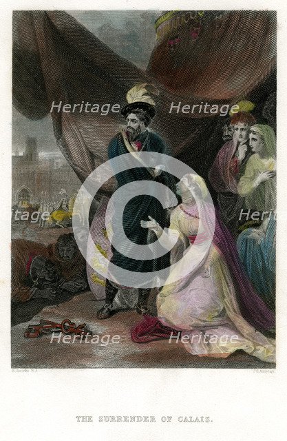 'The Surrender of Calais', (19th century). Artist: JC Armytage