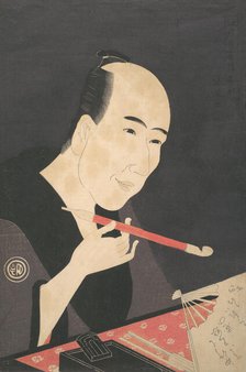 The Writer Santo Kyoden (a.k.a. Kitao Masanobu), ca. 1795., ca. 1795. Creator: Rekisentei Eiri.