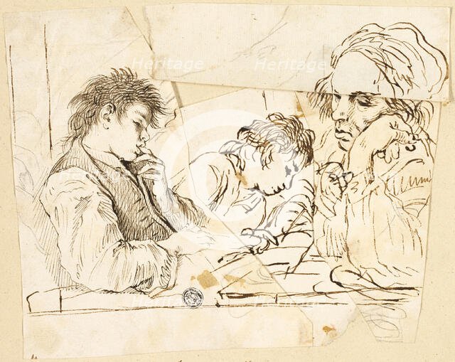 Sketches of School Boys, n.d. Creators: Unknown, Francesco di Maria.