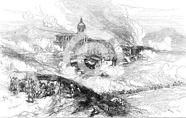 The Civil War in Spain: bombardment of Hernani, 1874. Creator: Unknown.