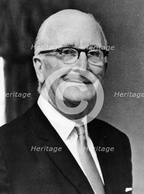 Sir William Lyons on his 70th birthday, 1971. Artist: Unknown