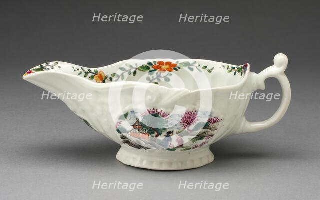 Sauceboat, Worcester, c. 1755. Creator: Royal Worcester.
