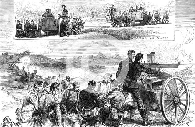 The Nordenfeldt Guns at Aldershott, 1883. Creator: Unknown.