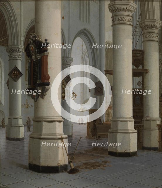 Interior of the "Nieuwe Kerk", new Church, in Delft, c1640-1670. Creator: Hendrik Cornelisz. van Vliet.