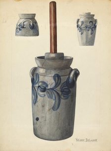 Butter Churn, c. 1936. Creator: Yolande Delasser.