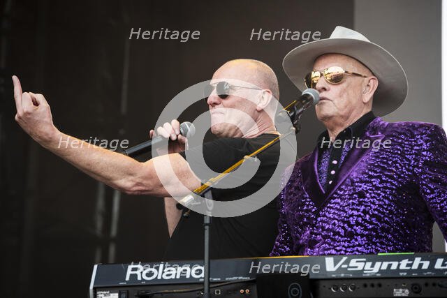 Glenn Gregory and Martyn Ware, Heaven 17 live at Heritage Live, Audley End House, Essex, Aug 2023. Creator: Annapaola Marchesani.