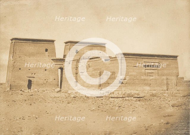 Vue générale du Temple de Dakkeh (Pselcis), prise au Nord, April 5, 1850. Creator: Maxime du Camp.