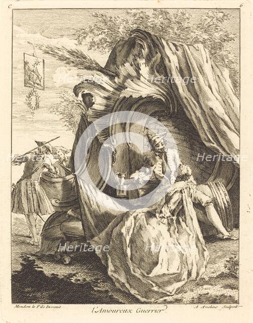 l'Amoureux Guerrier, 1736. Creator: Antoine Aveline.