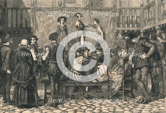 'A Play in a London Inn Yard, In the Time of Queen Elizabeth', c1873. Creator: Swain.
