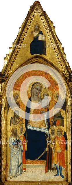 The Virgin and Child between Angels and Six Saints. Artist: Niccolò di Tommaso (active 1339-1376)