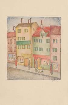 Street with a Confectionery Shop, 1926-1928. Creator: Mikulas Galanda.