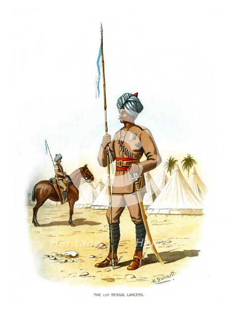 'The 13th Bengal Lancers', c1890.Artist: H Bunnett