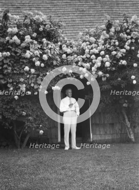 Professor Robert Wood, standing outdoors, 1932. Creator: Arnold Genthe.