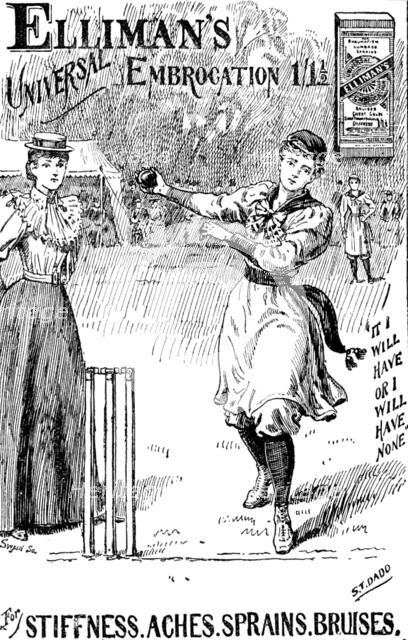 Advertisement for Elliman's Universal Embrocation, 1895. Creator: Joseph Swain.