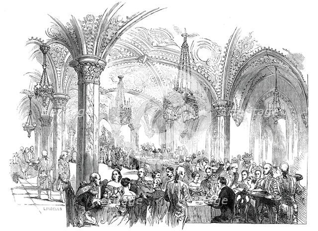 The Royal Banquet, at Rosenau, 1845. Creator: Ebenezer Landells.