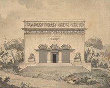 Design for the Exterior of a Theater, ca. 1800. Creator: Anon.