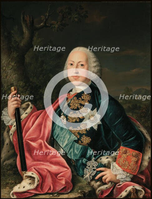 Portrait of Count Alexander Borisovich Buturlin (1694-1767), 18th century. Creator: Lueders, David (1710-1759).