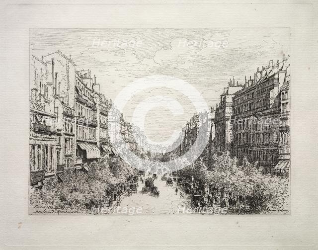 Boulevard Montmartre, 1884. Creator: Maxime Lalanne (French, 1827-1886).