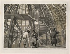 Metal construction inside of the cathedral (From: The Construction of the Saint Isaac's Cathedral), 1845. Artist: Montferrand, Auguste, de (1786-1858)