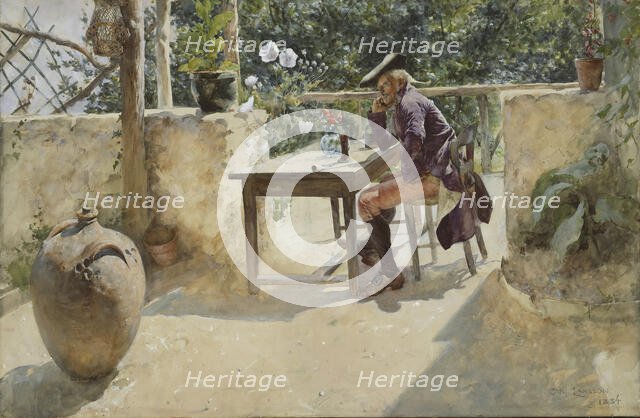 The Vine, 1884. Creator: Carl Larsson.