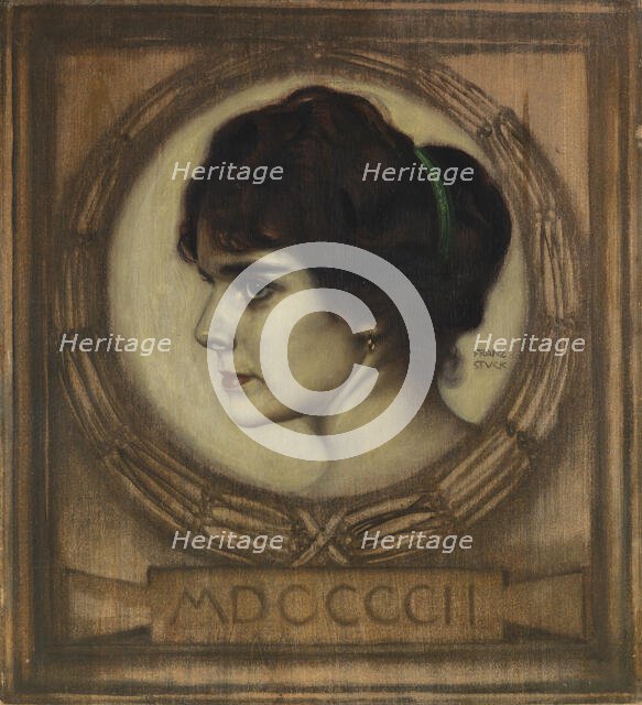 Portrait of Gemma Bierbaum, 1902. Creator: Stuck, Franz, Ritter von (1863-1928).