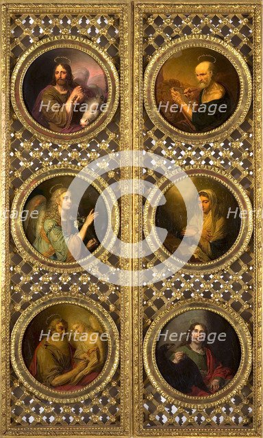 Royal Doors with Christ, the Virgin, the Archangel Gabriel and the Four Evangelists, 1804-1809.