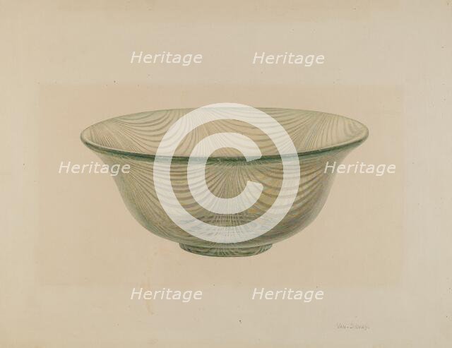 Bowl, c. 1941. Creator: Van Silvay.